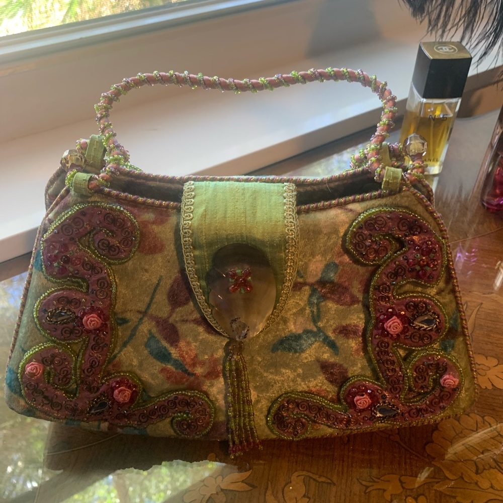 Mary Frances floral beaded bag